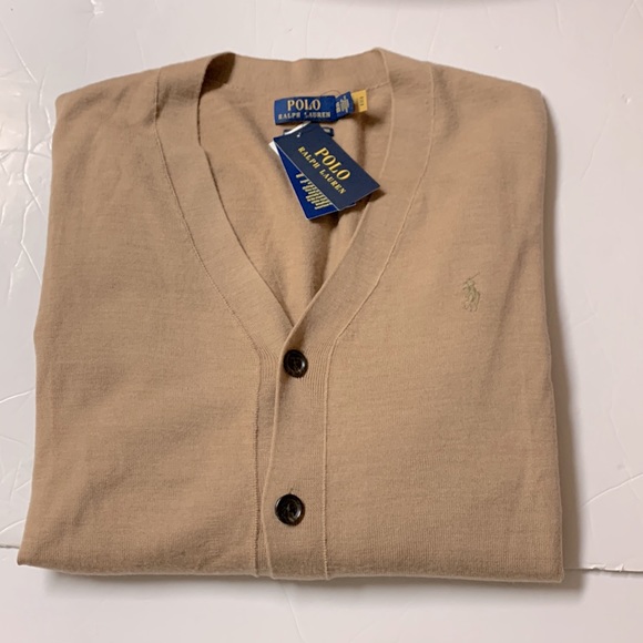 NWT Polo Ralph Lauren Merino Wool Cardigan
Logo on chest men camel size 2XL - Picture 6 of 10